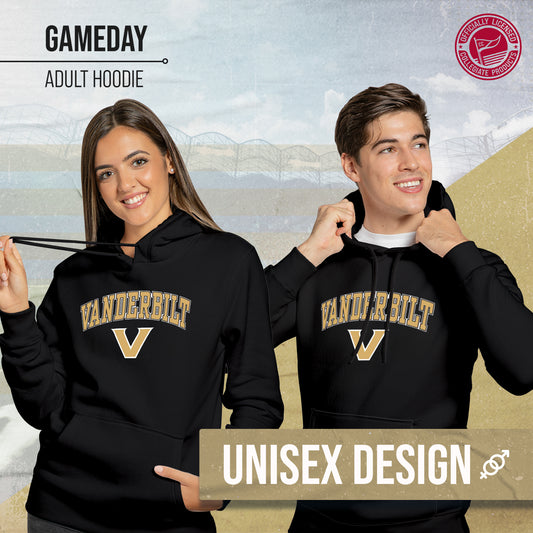Vanderbilt Commodores Adult Arch & Logo Soft Style Gameday Hooded Sweatshirt - Black