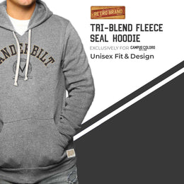 Vanderbilt Commodores College Gray University Seal Hooded Sweatshirt - Gray