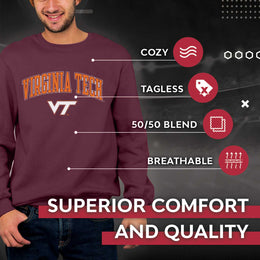Virginia Tech Hokies Adult Arch & Logo Soft Style Gameday Crewneck Sweatshirt - Maroon