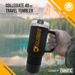 VCU Rams Collegiate 40oz Stainless Steel Travel Tumbler with Handle for Alumni - Black