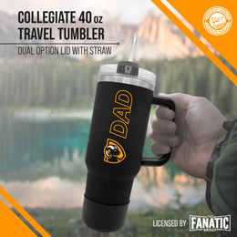 VCU Rams Collegiate 40oz Stainless Steel Travel Tumbler with Handle for Dad - Black