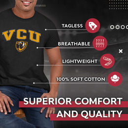 VCU Rams NCAA Adult Gameday Cotton T-Shirt - Black