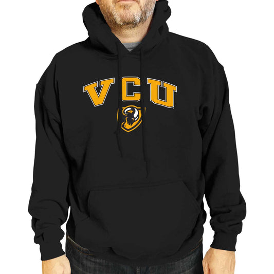 VCU Rams Adult Arch & Logo Soft Style Gameday Hooded Sweatshirt - Black