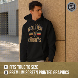 Las Vegas Golden Knights Adult NHL Face Off Hockey Fleece Hooded Sweatshirt - Black