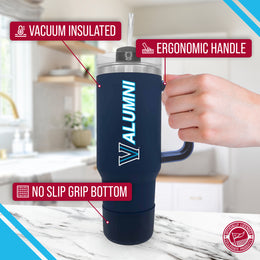 Villanova Wildcats Collegiate 40oz Stainless Steel Travel Tumbler with Handle for Alumni - Navy