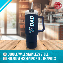 Villanova Wildcats Collegiate 40oz Stainless Steel Travel Tumbler with Handle for Dad - Navy