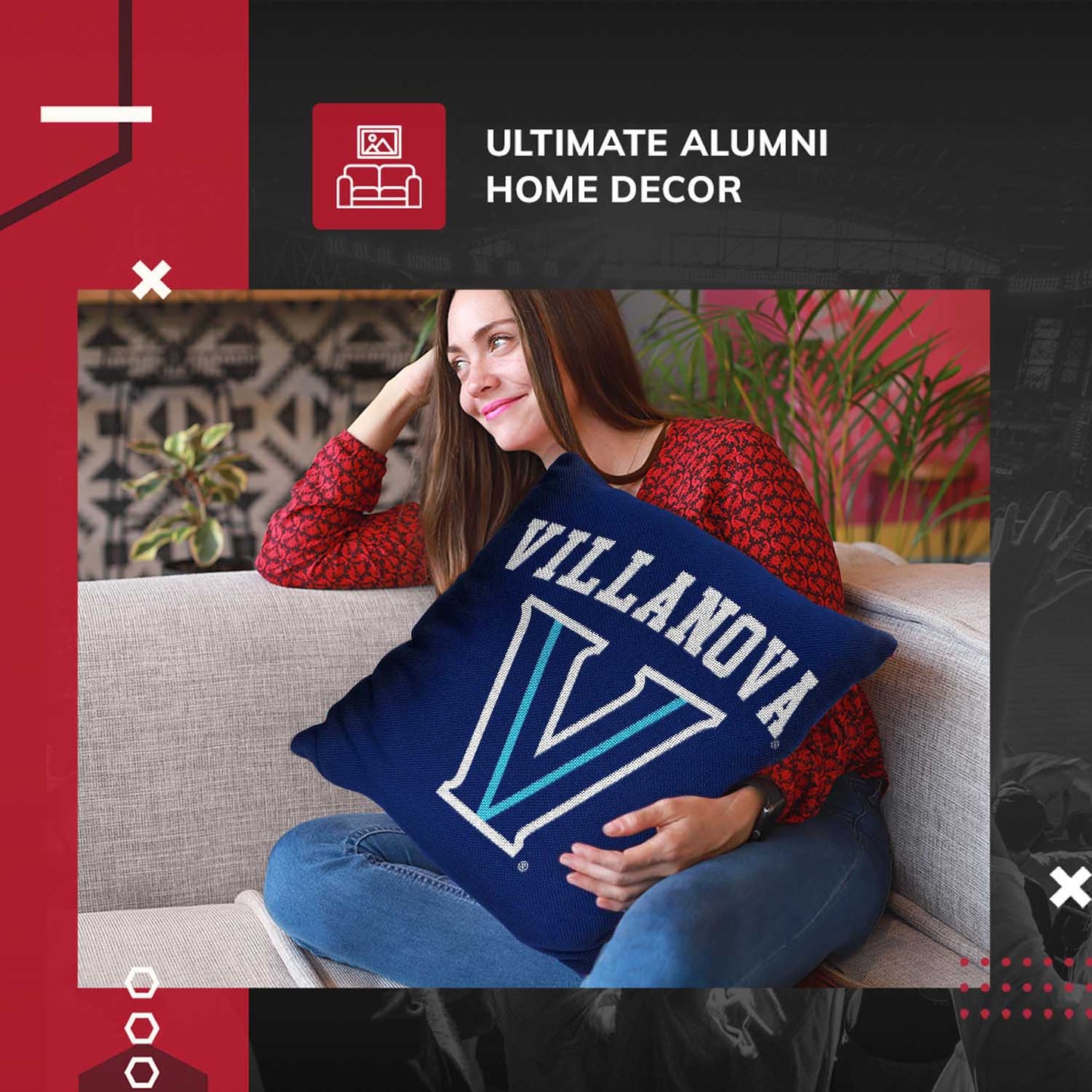 Villanova Wildcats NCAA Decorative Pillow - Navy