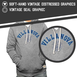 Villanova Wildcats College Gray University Seal Hooded Sweatshirt - Gray