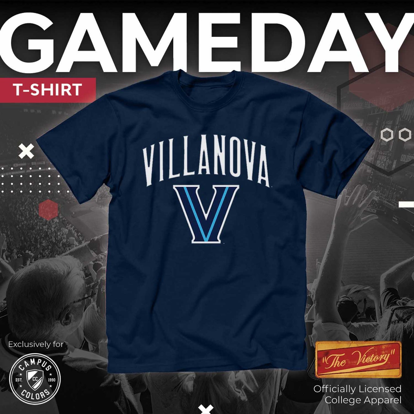 Villanova Wildcats NCAA Adult Gameday Cotton T-Shirt - Navy