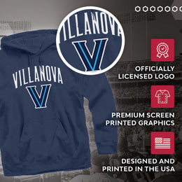 Villanova Wildcats Adult Arch & Logo Soft Style Gameday Hooded Sweatshirt - Navy