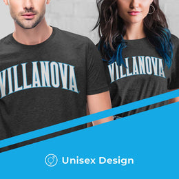 Villanova Wildcats Campus Colors NCAA Adult Cotton Blend Charcoal Tagless T-Shirt - Charcoal