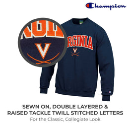 Virginia Cavaliers Adult Tackle Twill Crewneck - Navy