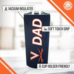 Virginia Cavaliers NCAA Stainless Steel Travel Tumbler for Dad - Navy