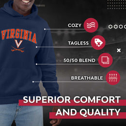 Virginia Cavaliers Adult Arch & Logo Soft Style Gameday Hooded Sweatshirt - Navy