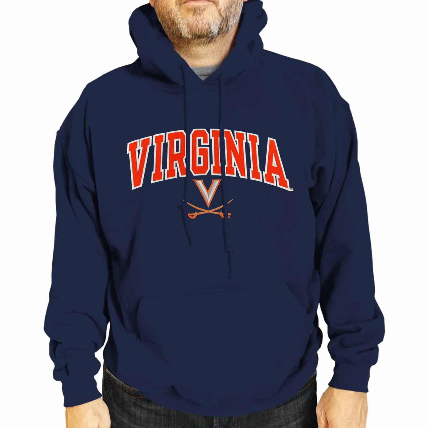 Virginia Cavaliers NCAA Adult Tackle Twill Hooded Sweatshirt - Navy
