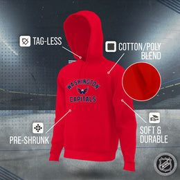 Washington Capitals Adult NHL Gameday Hooded Sweatshirt - Red