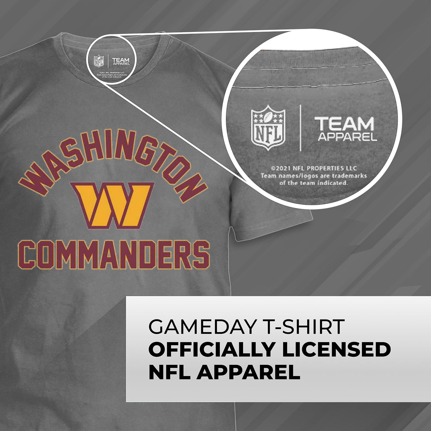 Washington Commanders NFL Adult Gameday T-Shirt - Gray