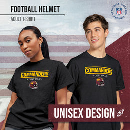 Washington Commanders NFL Adult Football Helmet Tagless T-Shirt - Charcoal