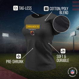 Washington Commanders Women's NFL Football Helmet Short Sleeve Tagless T-Shirt - Charcoal