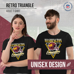 Washington Commanders NFL Adult Retro Triangle Unisex T-Shirt - Black