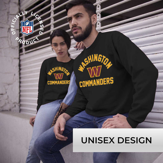Washington Commanders NFL Adult Gameday Football Crewneck Sweatshirt - Black