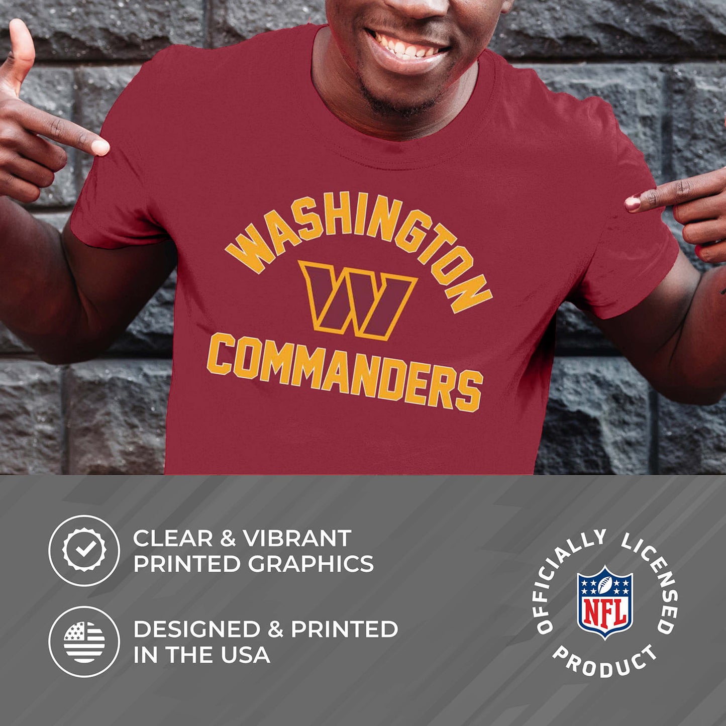 Washington Commanders NFL Adult Gameday T-Shirt - Maroon