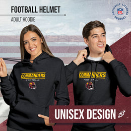 Washington Commanders Adult NFL Football Helmet Heather Hooded Sweatshirt  - Charcoal