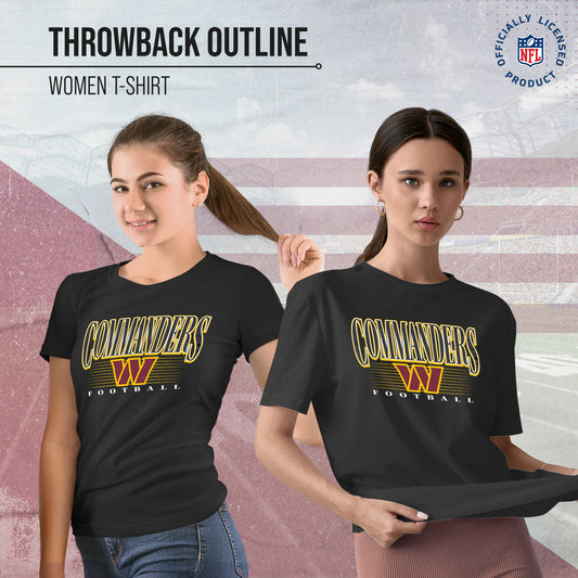 Washington Commanders NFL Womens Overtime Blueprint Tag-Less T-Shirt - Black