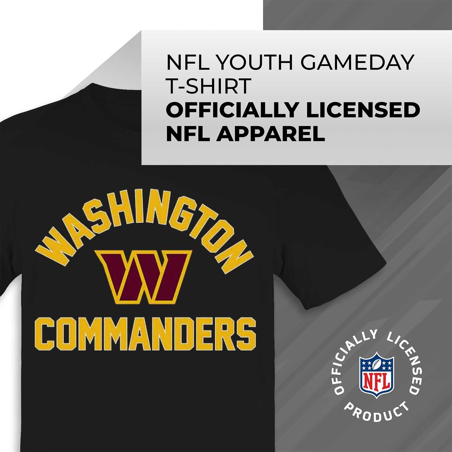 Washington Commanders NFL Youth Gameday Football T-Shirt - Black