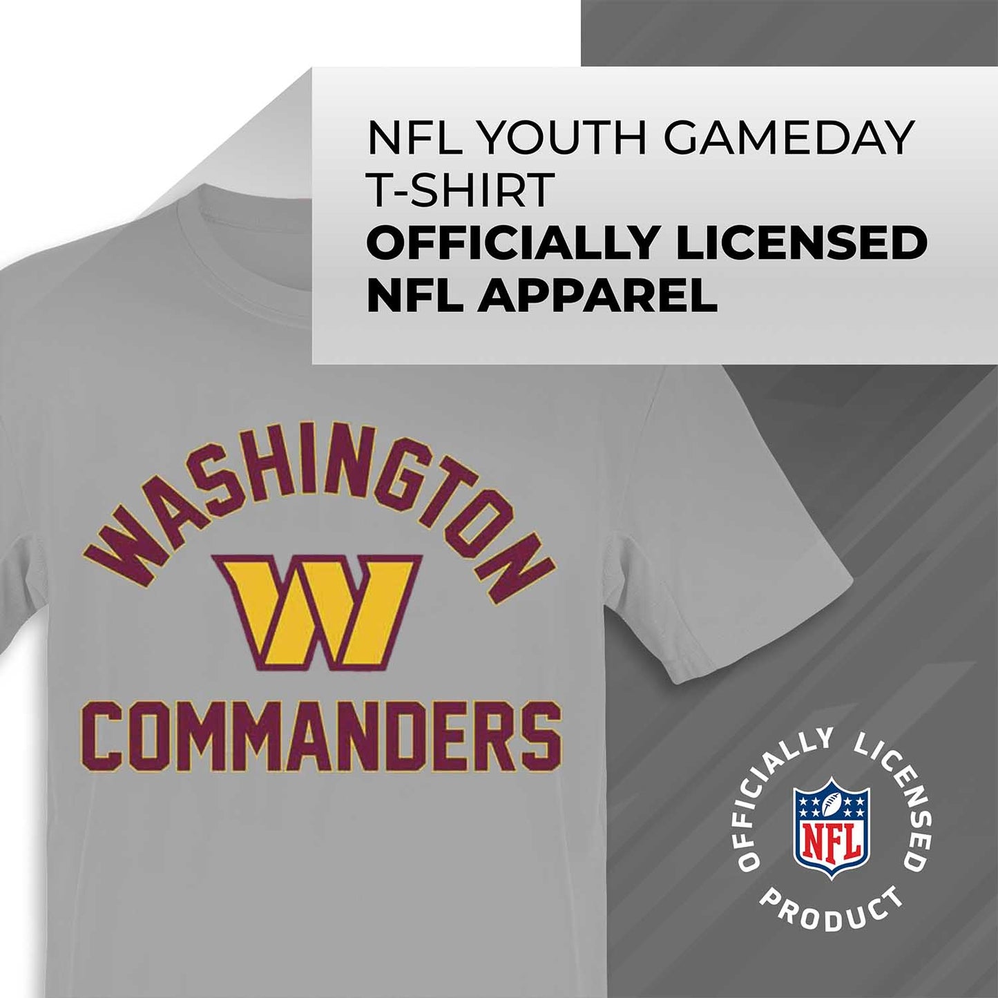 Washington Commanders NFL Youth Gameday Football T-Shirt - Sport Gray