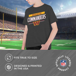Washington Commanders NFL Youth Short Sleeve Charcoal T Shirt - Charcoal