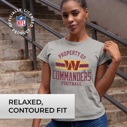 Washington Commanders NFL Women's Property Of Lightweight Plus Size T-Shirt - Sport Gray