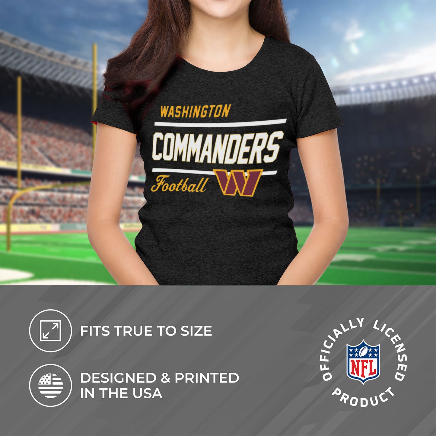 Washington Commanders NFL Gameday Women's Relaxed Fit T-shirt - Black