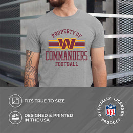 Washington Commanders NFL Adult Property Of T-Shirt - Sport Gray