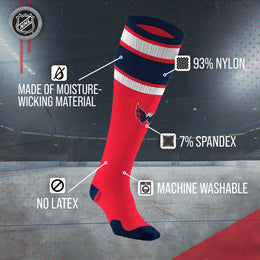 Washington Capitals NHL Adult Knee High-Performance Socks - Red