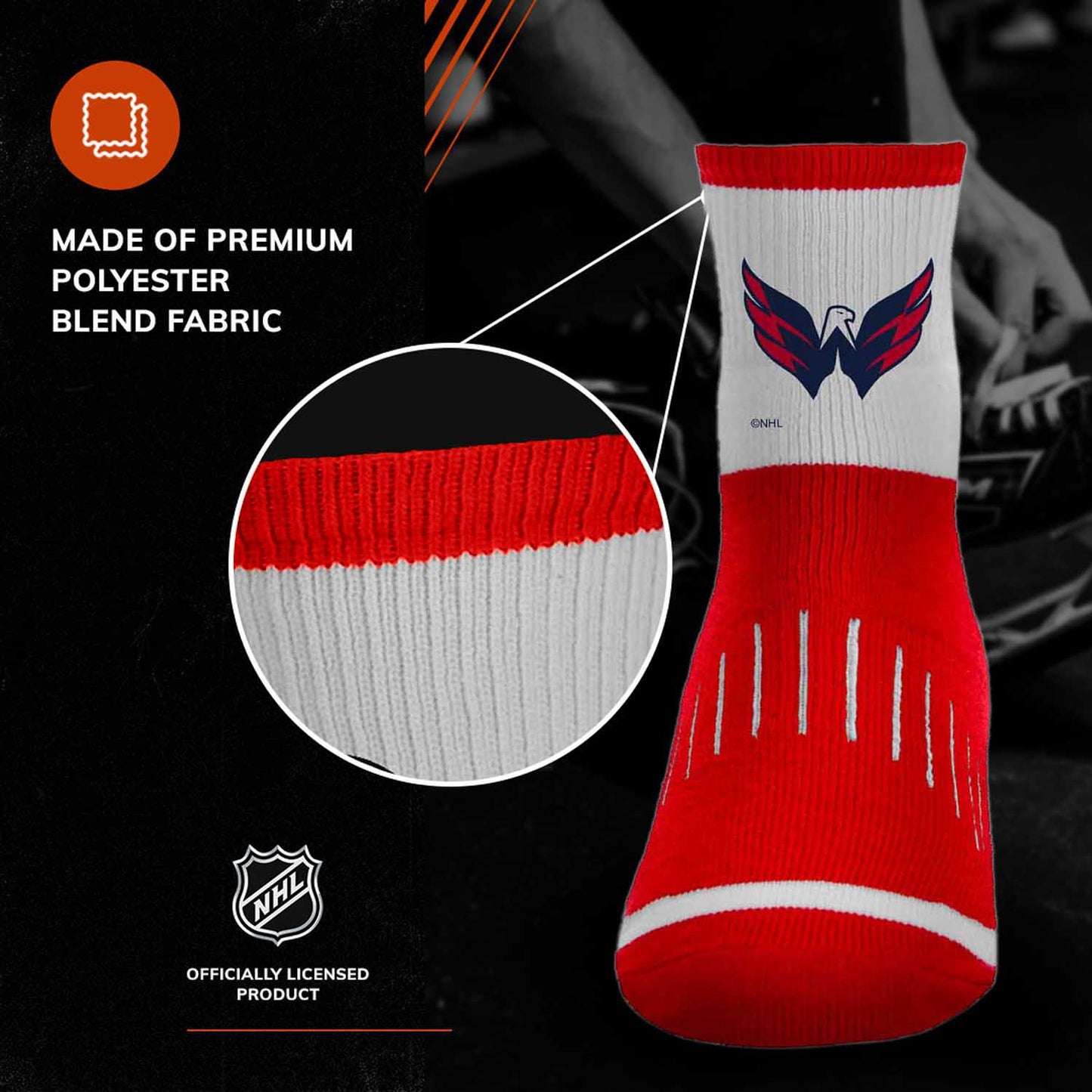 Washington Capitals NHL Youth Surge Socks - Red