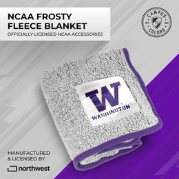 Washington Huskies NCAA Silk Sherpa College Throw Blanket - Purple