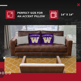 Washington Huskies NCAA Decorative Pillow - Purple