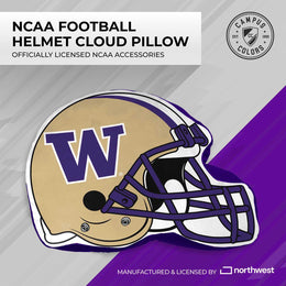 Washington Huskies NCAA Helmet Super Soft Football Pillow - Gold