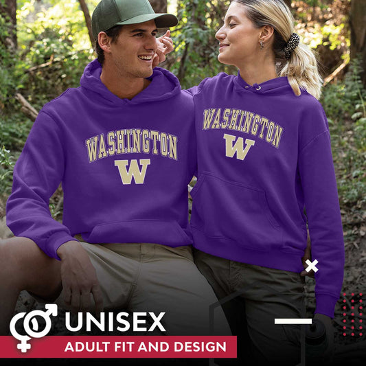 Washington Huskies Adult Arch & Logo Soft Style Gameday Hooded Sweatshirt - Purple