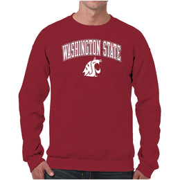 Washington State Cougars Adult Arch & Logo Soft Style Gameday Crewneck Sweatshirt - Cardinal