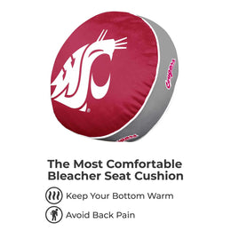 Washington State Cougars Team Logo 15 Inch Ultra Soft Stretch Plush Pillow - Maroon