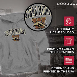 Western Michigan Broncos Adult Arch & Logo Soft Style Gameday Hooded Sweatshirt - Gray