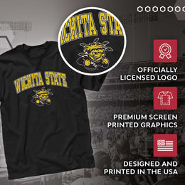 Wichita State Shockers  Adult Arch & Logo Soft Style Gameday T-shirt - Black