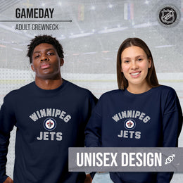 Winnipeg Jets Adult NHL Gameday Crewneck Sweatshirt - Navy