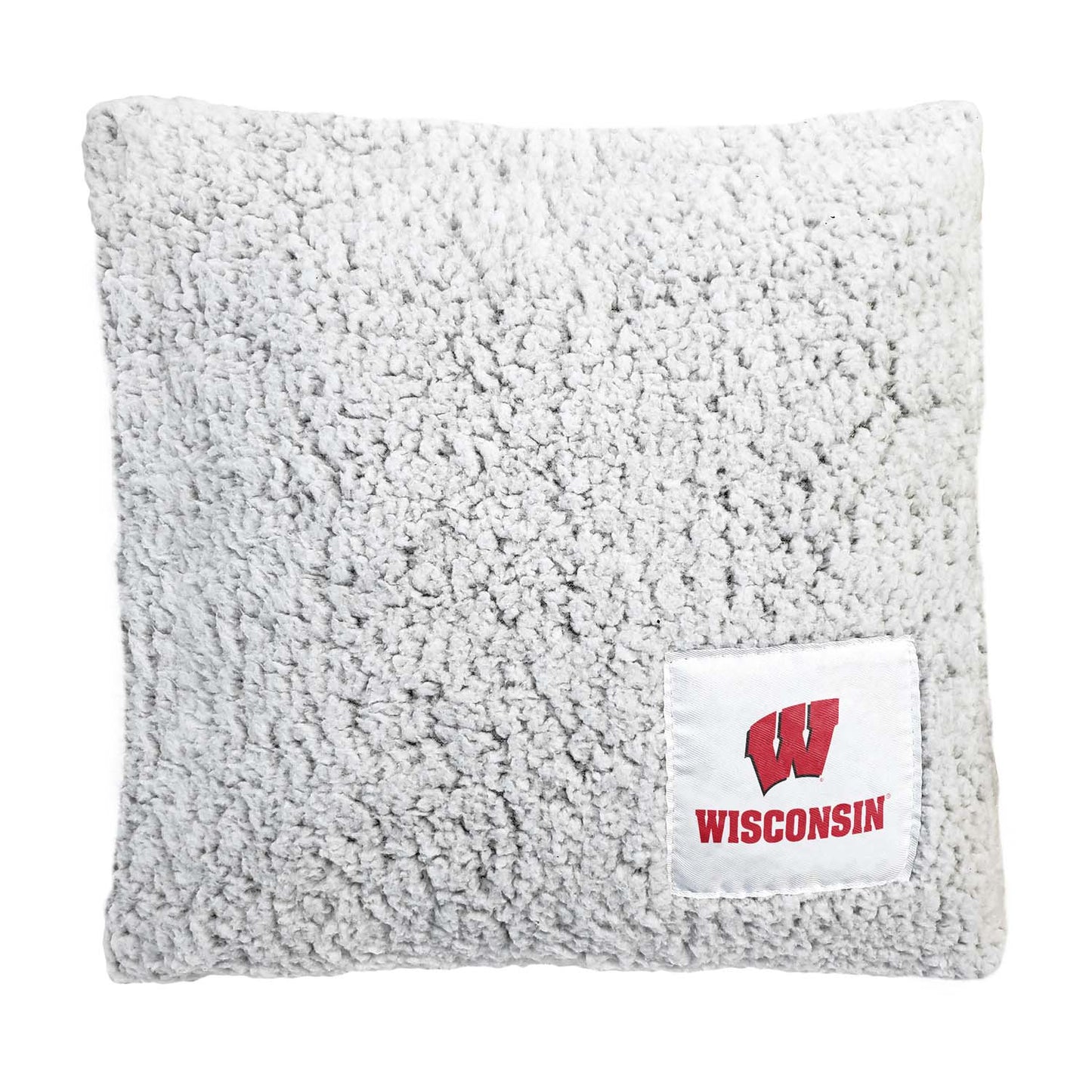 Wisconsin Badgers Two Tone Sherpa Throw Pillow - Team Color