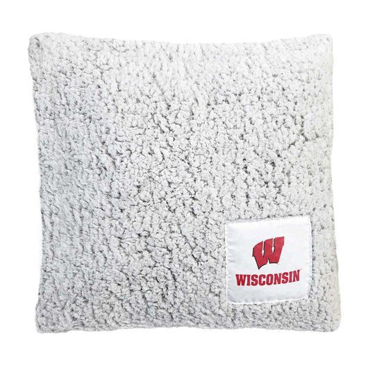 Wisconsin Badgers Two Tone Sherpa Throw Pillow - Team Color