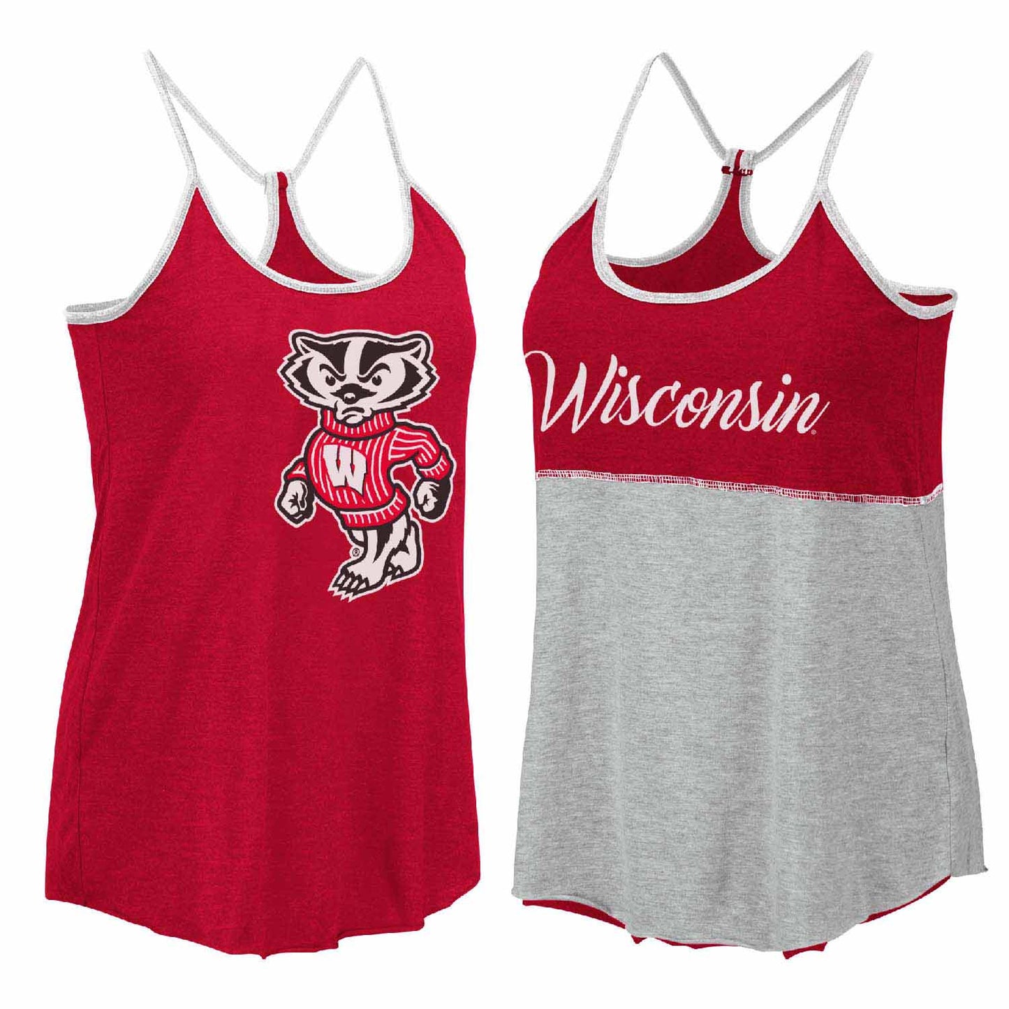 Wisconsin Badgers  Womens NCAA Verona Reversible Tank Top  - Red