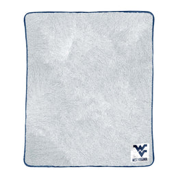 West Virginia Mountaineers NCAA Silk Sherpa College Throw Blanket - Navy