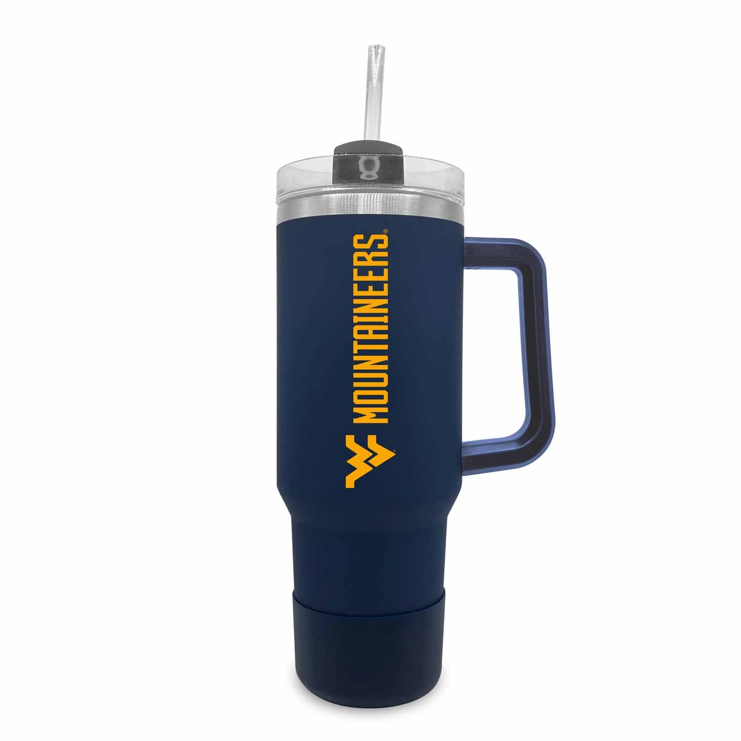 West Virginia Mountaineers College & University 40 oz Travel Tumbler With Handle - Navy